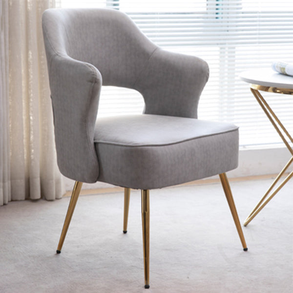 Fauteuils de salle à manger en métal nordique, chaise latérale à dossier ouvert pour Restaurant
