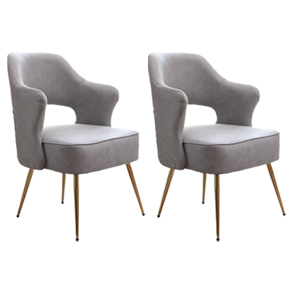 Fauteuils de salle à manger en métal nordique, chaise latérale à dossier ouvert pour Restaurant