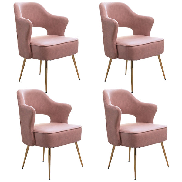 Fauteuils de salle à manger en métal nordique, chaise latérale à dossier ouvert pour Restaurant