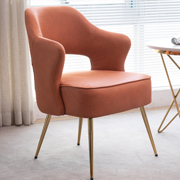 Fauteuils de salle à manger en métal nordique, chaise latérale à dossier ouvert pour Restaurant