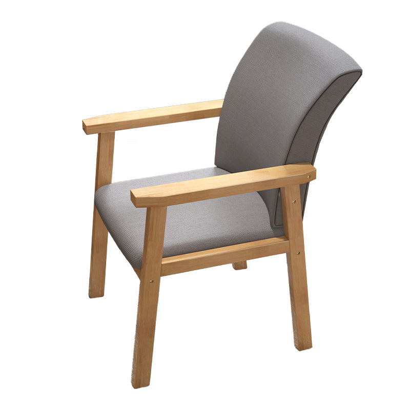 Chaise de salle à manger simple tapissée en bois de dossier de chaise contemporaine d'intérieur de bras