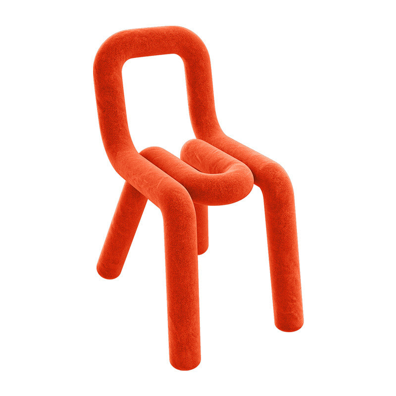 Ensemble de chaises latérales à dossier ouvert de cuisine de salle à manger de chaise de velours de style moderne
