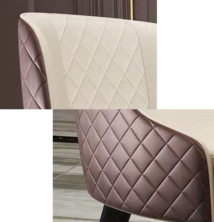Chaises de salle à manger de style nordique glamour, chaise d'appoint en bois sans accoudoirs pour cuisine (Ensemble de 2)