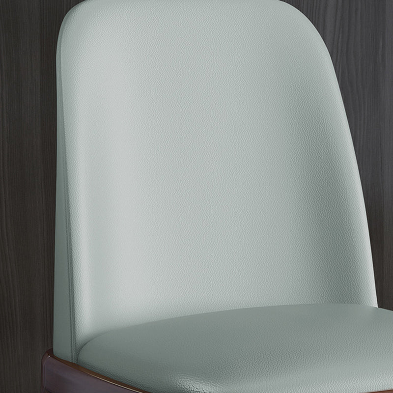 Juego de sillas escandinavas de madera de caucho, silla de comedor lateral con respaldo macizo (juego de 2)