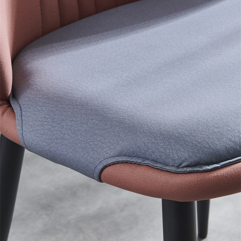 Ensemble de chaises en métal de style contemporain, salle à manger, cuisine, chaise d'appoint à dossier solide (Ensemble de 4)