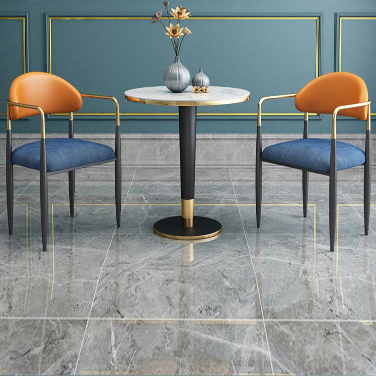 Metalen stoelen in Scandinavische stijl Set keuken eetkamer open achterste stoel