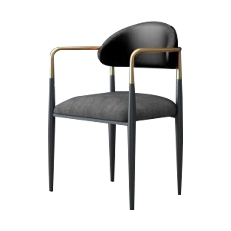 Metalen stoelen in Scandinavische stijl Set keuken eetkamer open achterste stoel