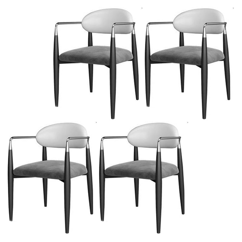 Metalen stoelen in Scandinavische stijl Set keuken eetkamer open achterste stoel