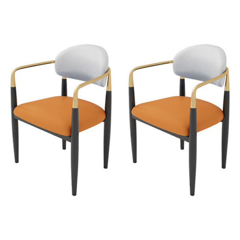 Metalen stoelen in Scandinavische stijl Set keuken eetkamer open achterste stoel