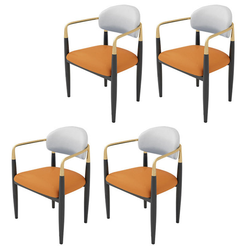Metalen stoelen in Scandinavische stijl Set keuken eetkamer open achterste stoel