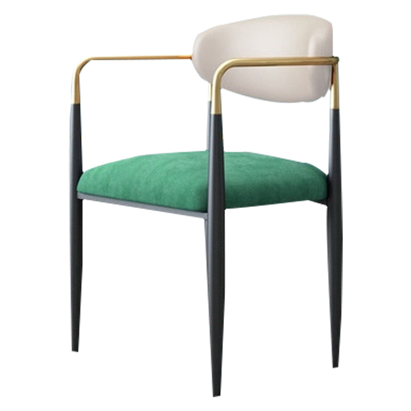 Metalen stoelen in Scandinavische stijl Set keuken eetkamer open achterste stoel