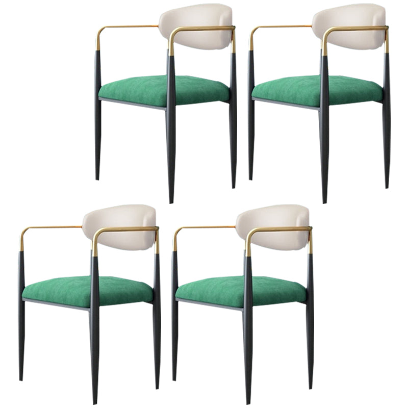 Metalen stoelen in Scandinavische stijl Set keuken eetkamer open achterste stoel