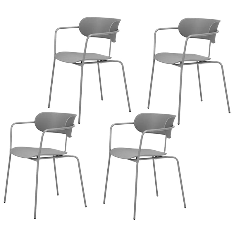 Chaises de salle à manger en métal de style industriel, chaises de salle à manger empilables pour la cuisine