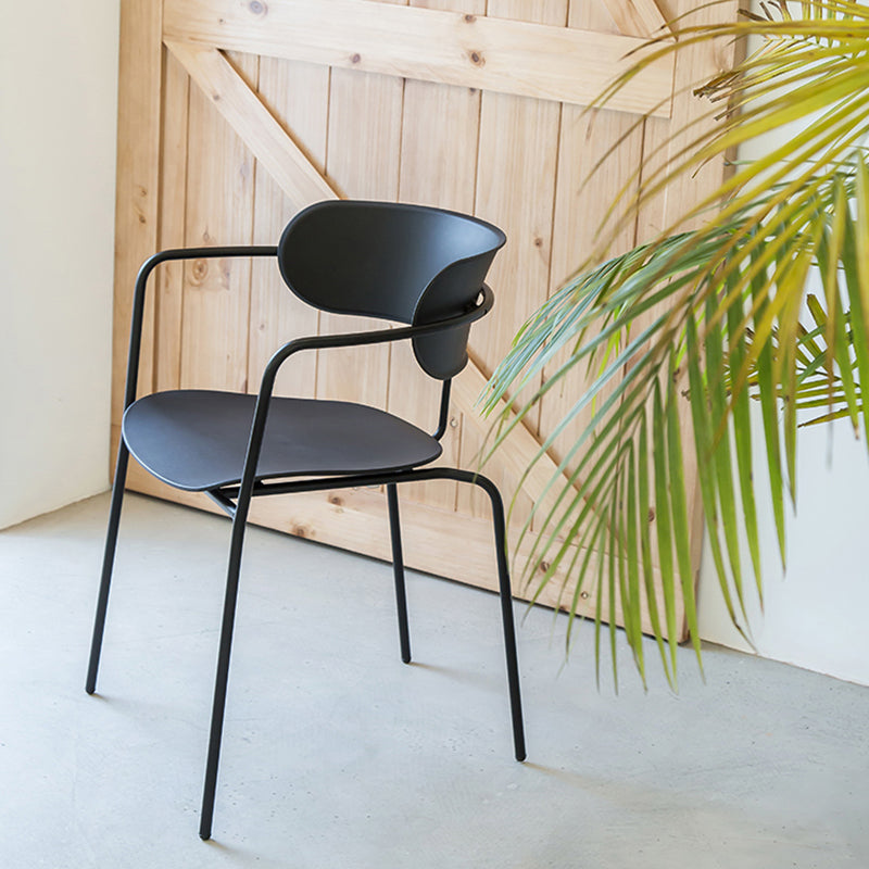 Chaises de salle à manger en métal de style industriel, chaises de salle à manger empilables pour la cuisine