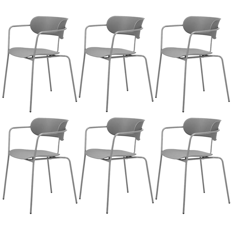 Chaises de salle à manger en métal de style industriel, chaises de salle à manger empilables pour la cuisine