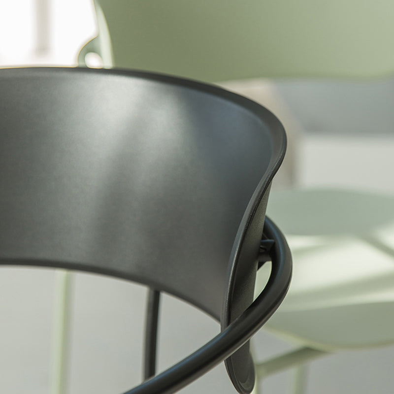 Chaises de salle à manger en métal de style industriel, chaises de salle à manger empilables pour la cuisine