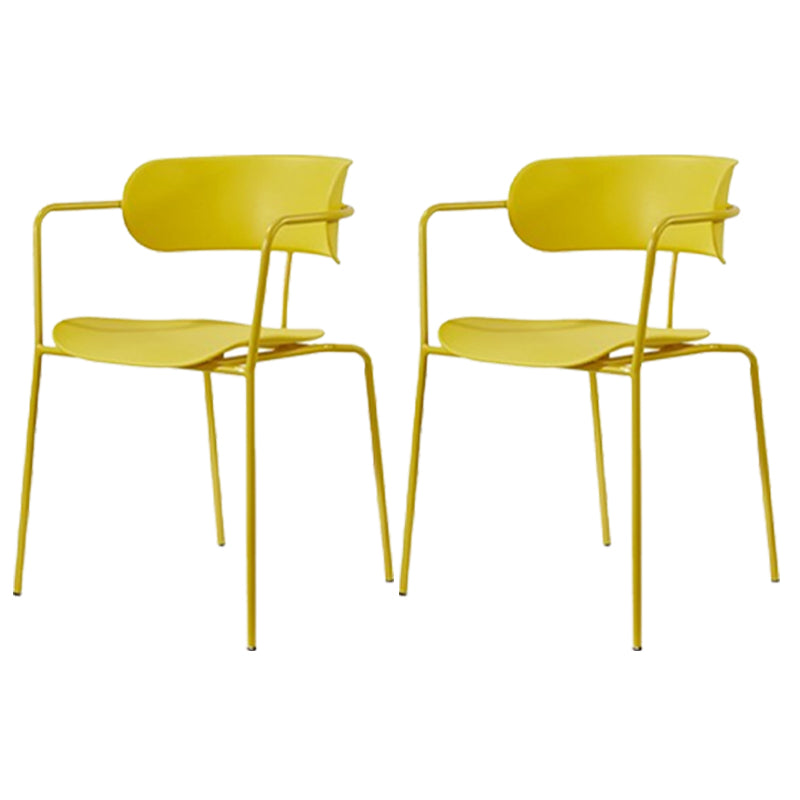 Chaises de salle à manger en métal de style industriel, chaises de salle à manger empilables pour la cuisine
