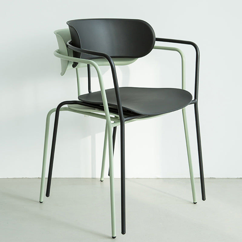 Chaises de salle à manger en métal de style industriel, chaises de salle à manger empilables pour la cuisine