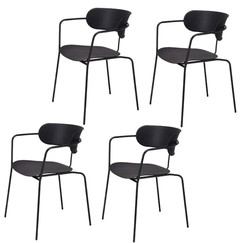 Chaises de salle à manger en métal de style industriel, chaises de salle à manger empilables pour la cuisine