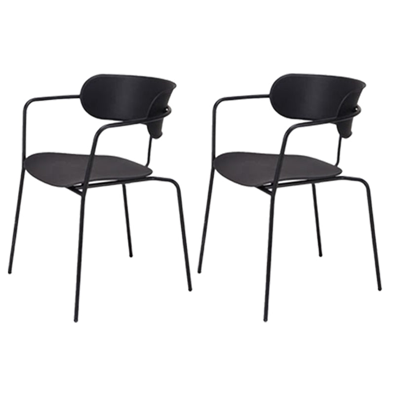 Chaises de salle à manger en métal de style industriel, chaises de salle à manger empilables pour la cuisine