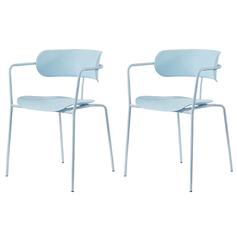 Chaises de salle à manger en métal de style industriel, chaises de salle à manger empilables pour la cuisine