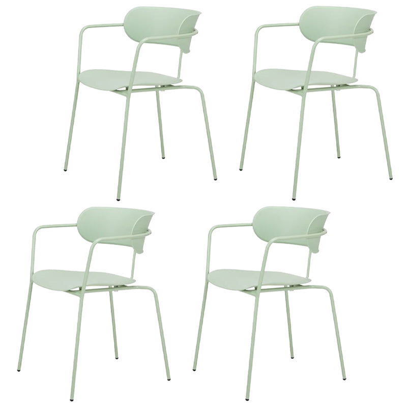 Chaises de salle à manger en métal de style industriel, chaises de salle à manger empilables pour la cuisine