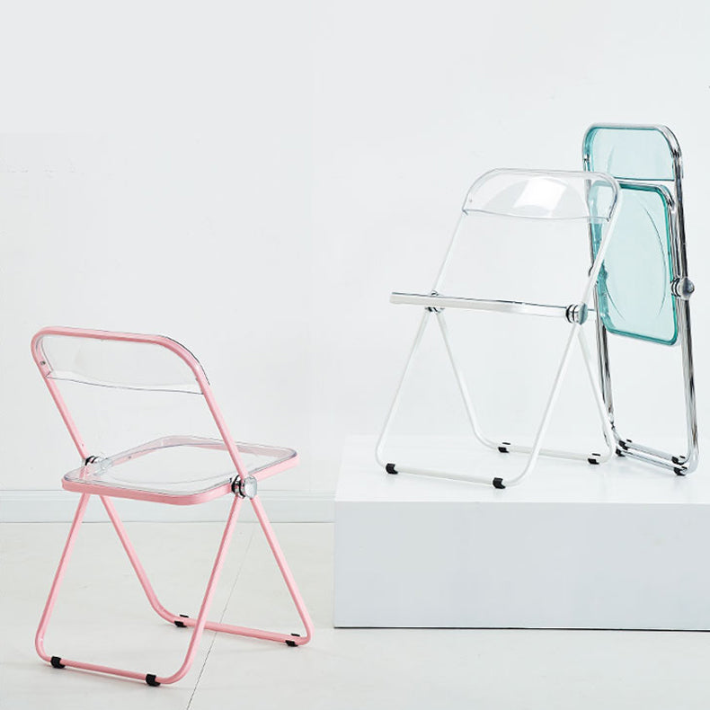 Chaise d'intérieur et d'extérieur moderne, chaise d'appoint en métal, pliable, à dossier ouvert, pour salle à manger