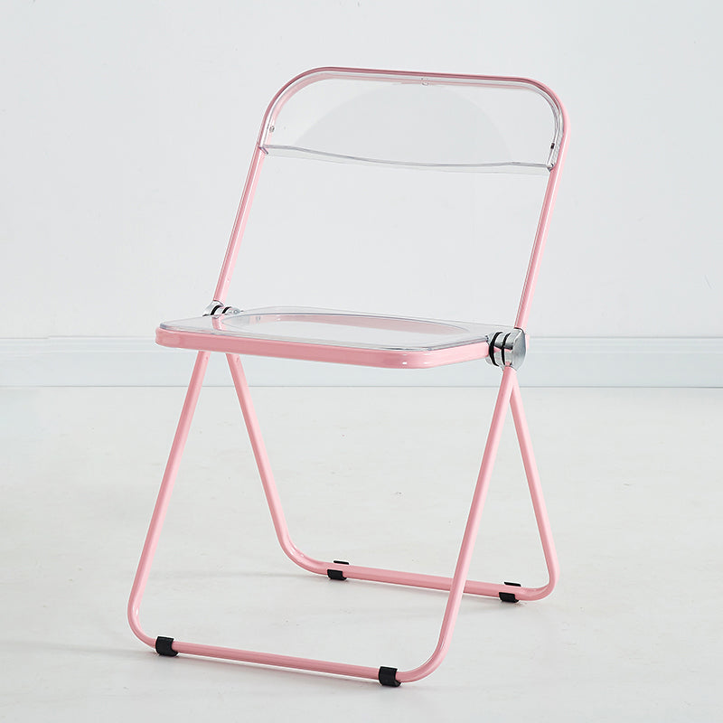 Chaise d'intérieur et d'extérieur moderne, chaise d'appoint en métal, pliable, à dossier ouvert, pour salle à manger