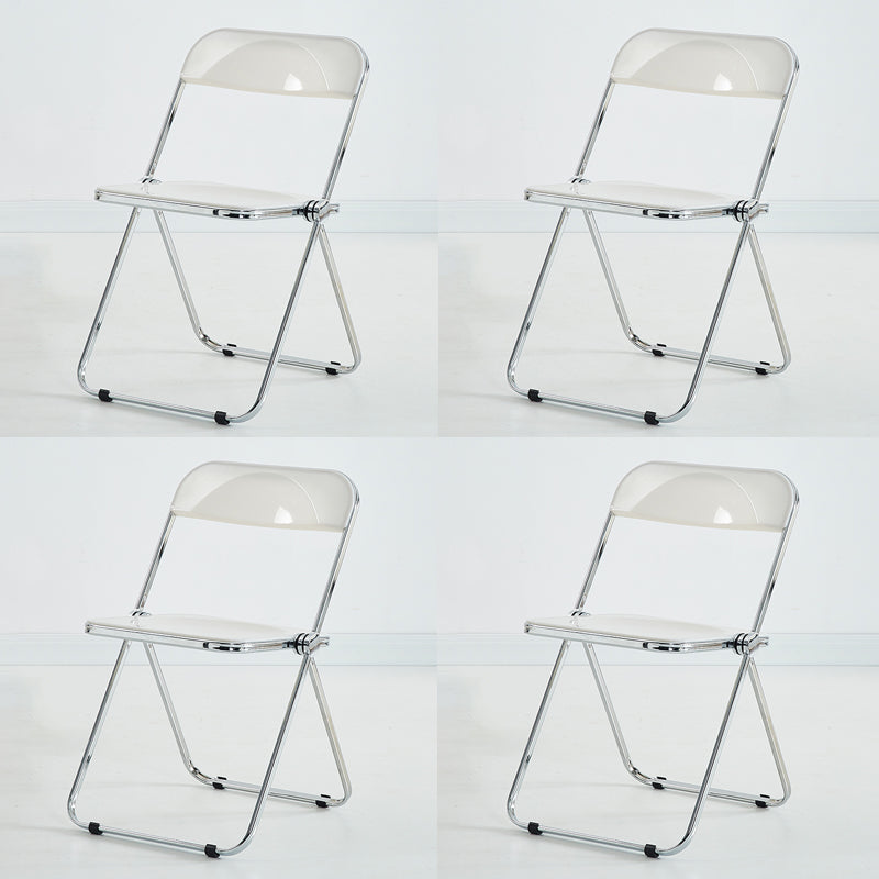 Chaise d'intérieur et d'extérieur moderne, chaise d'appoint en métal, pliable, à dossier ouvert, pour salle à manger