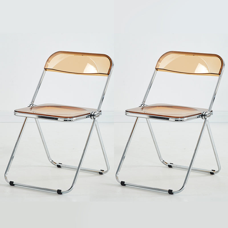 Chaise d'intérieur et d'extérieur moderne, chaise d'appoint en métal, pliable, à dossier ouvert, pour salle à manger