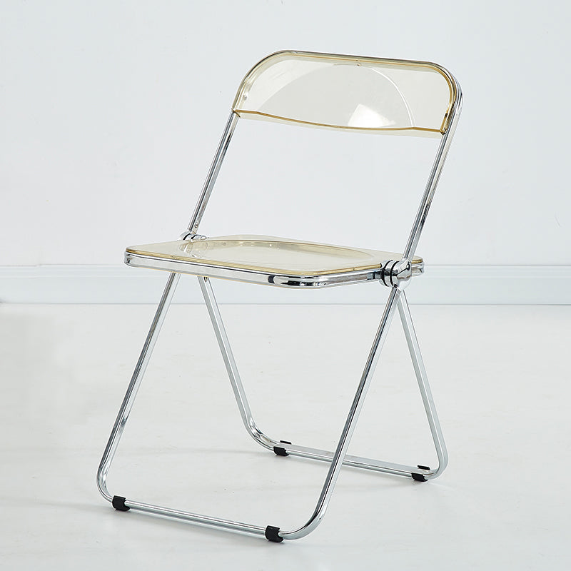 Chaise d'intérieur et d'extérieur moderne, chaise d'appoint en métal, pliable, à dossier ouvert, pour salle à manger