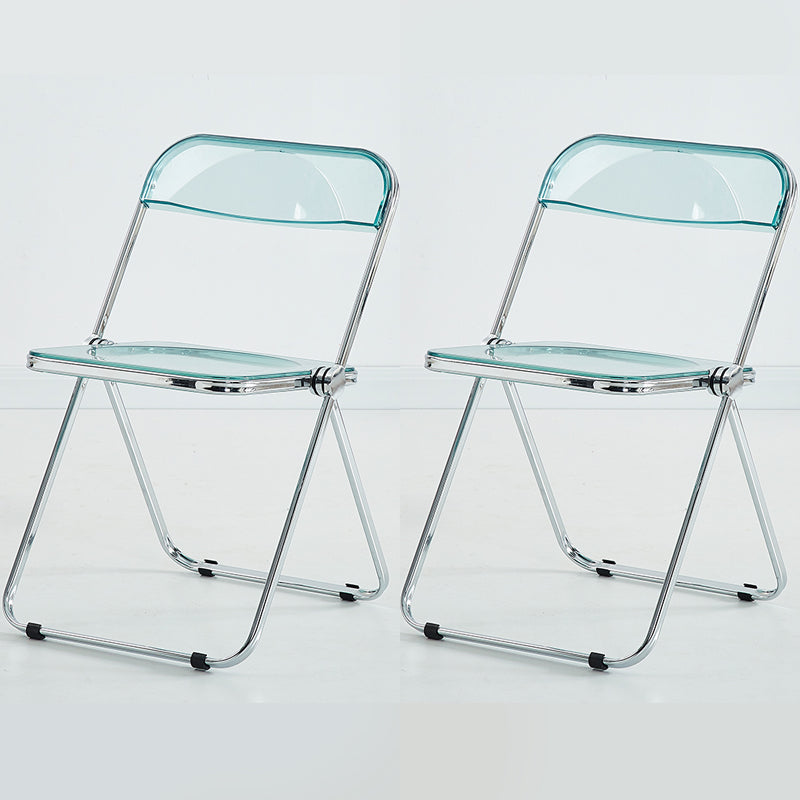 Chaise d'intérieur et d'extérieur moderne, chaise d'appoint en métal, pliable, à dossier ouvert, pour salle à manger
