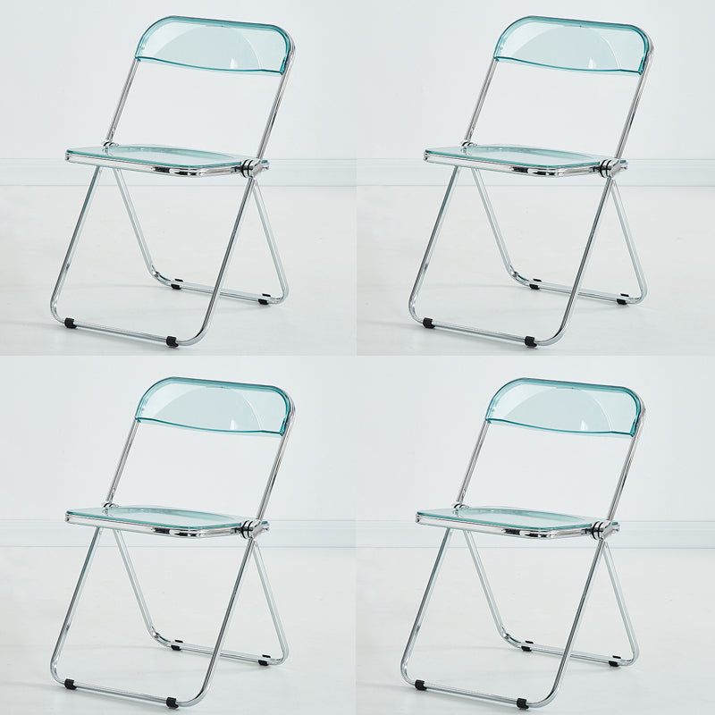 Chaise d'intérieur et d'extérieur moderne, chaise d'appoint en métal, pliable, à dossier ouvert, pour salle à manger