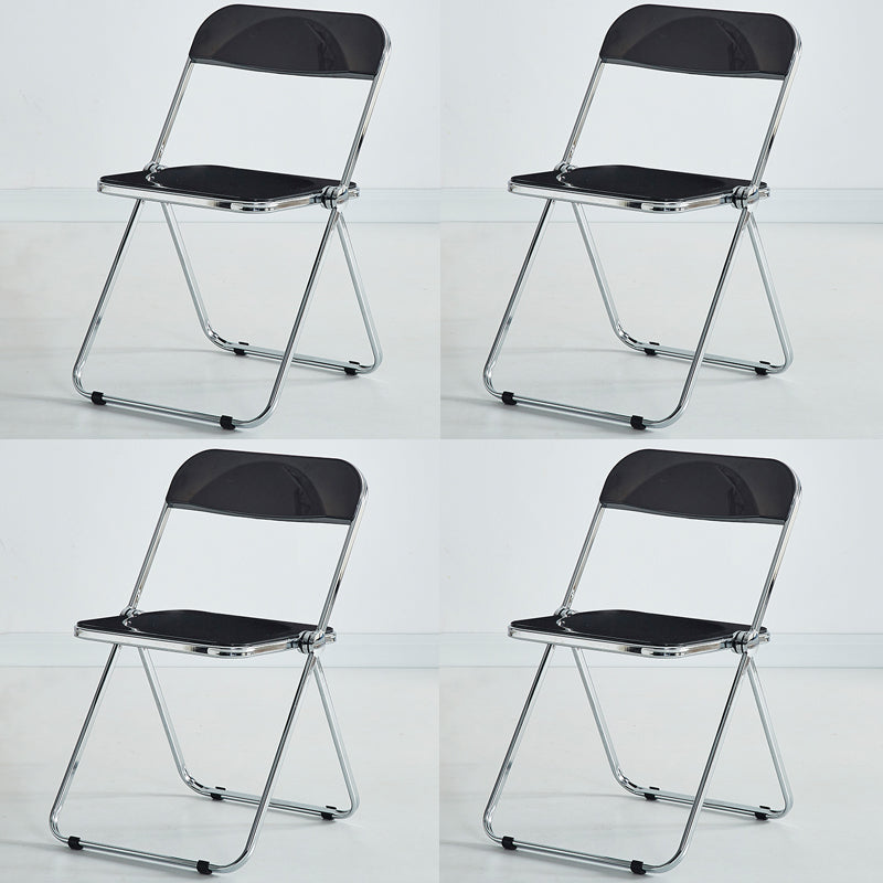 Chaise d'intérieur et d'extérieur moderne, chaise d'appoint en métal, pliable, à dossier ouvert, pour salle à manger