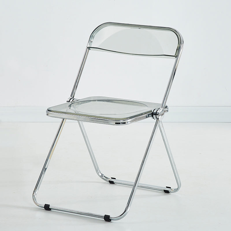 Chaise d'intérieur et d'extérieur moderne, chaise d'appoint en métal, pliable, à dossier ouvert, pour salle à manger