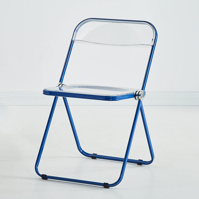 Chaise d'intérieur et d'extérieur moderne, chaise d'appoint en métal, pliable, à dossier ouvert, pour salle à manger