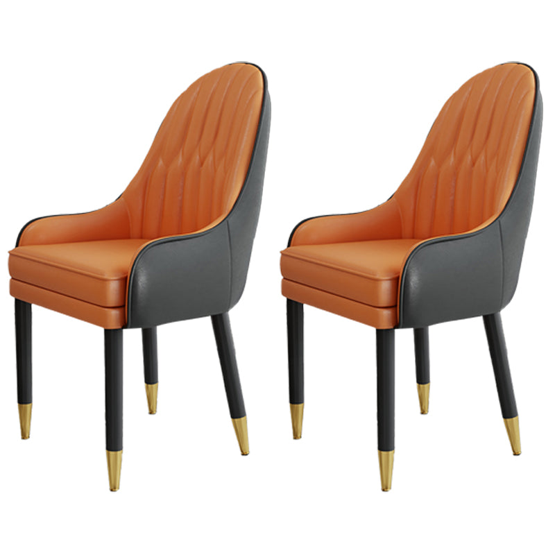 Chaises en métal de style scandinave, ensemble de chaises de cuisine et de salle à manger avec bras à dossier solide