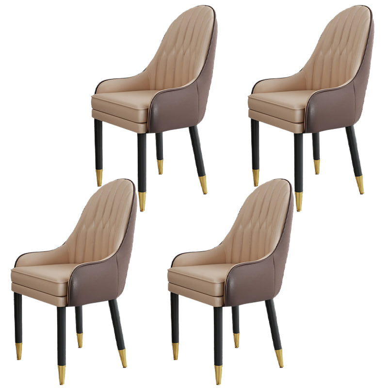 Chaises en métal de style scandinave, ensemble de chaises de cuisine et de salle à manger avec bras à dossier solide