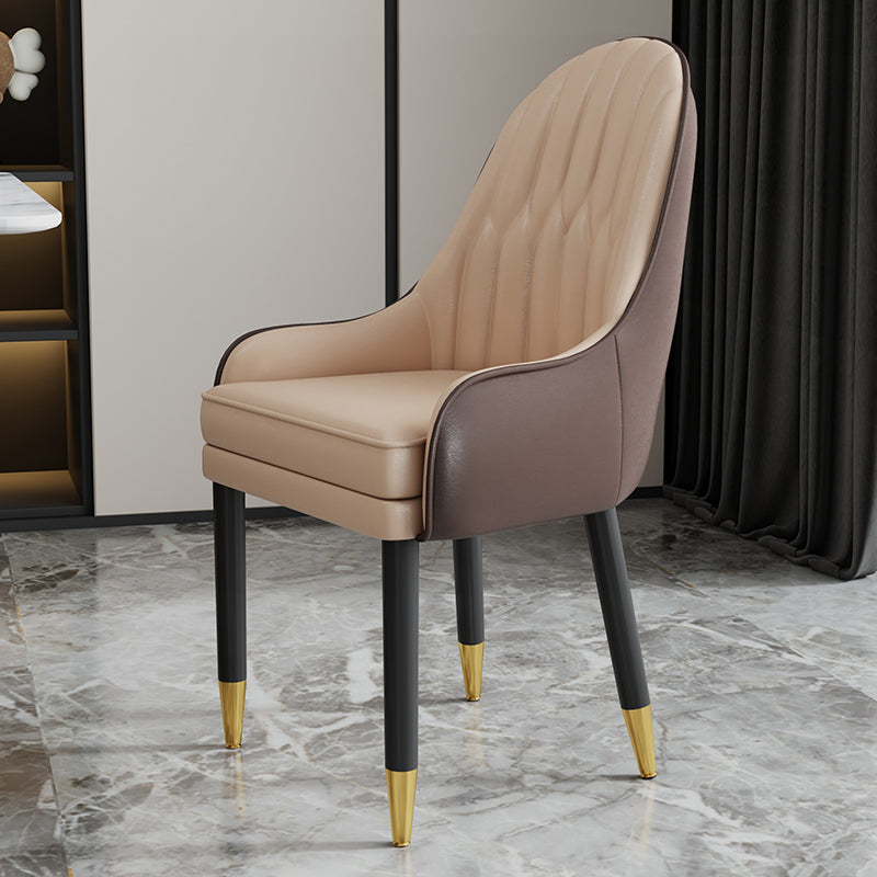 Chaises en métal de style scandinave, ensemble de chaises de cuisine et de salle à manger avec bras à dossier solide
