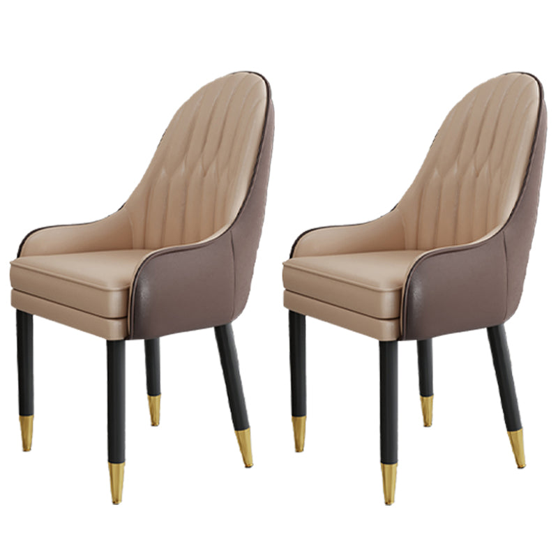 Chaises en métal de style scandinave, ensemble de chaises de cuisine et de salle à manger avec bras à dossier solide