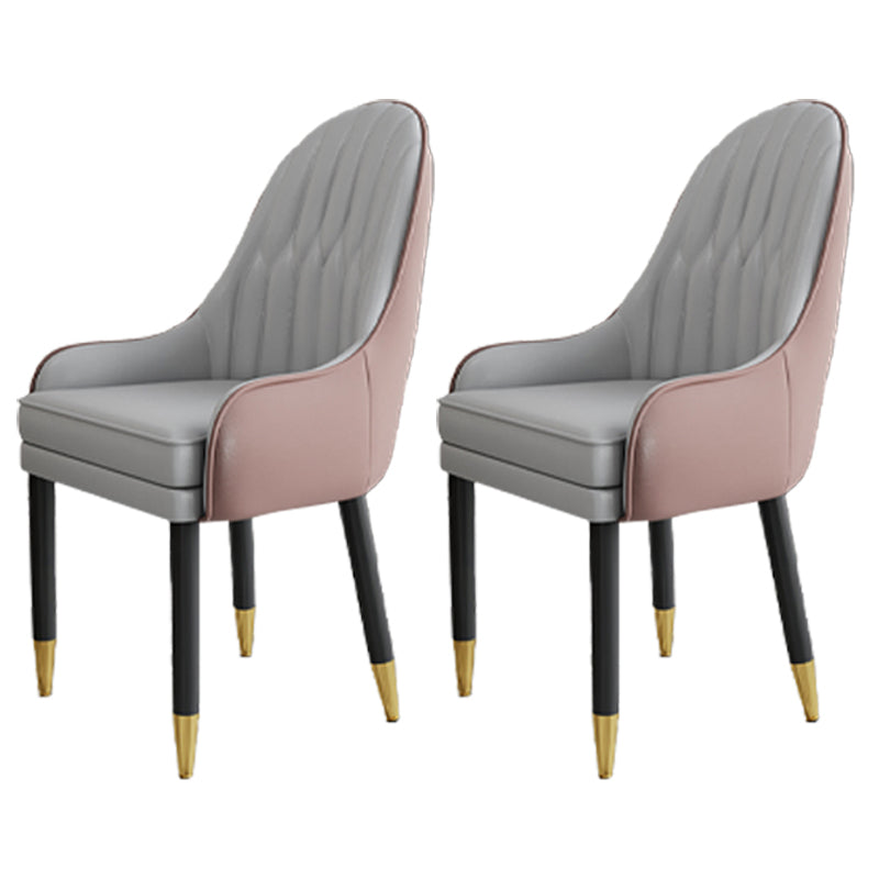 Chaises en métal de style scandinave, ensemble de chaises de cuisine et de salle à manger avec bras à dossier solide