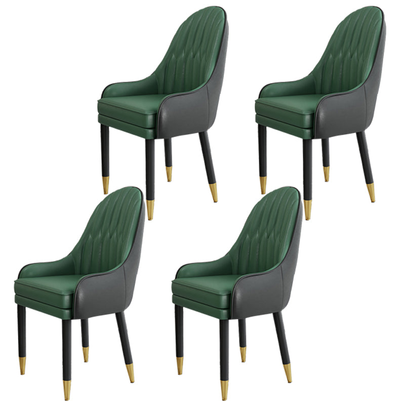 Chaises en métal de style scandinave, ensemble de chaises de cuisine et de salle à manger avec bras à dossier solide