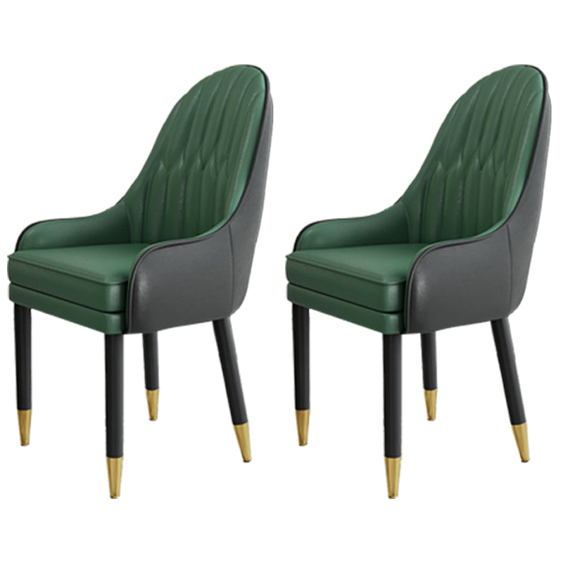 Chaises en métal de style scandinave, ensemble de chaises de cuisine et de salle à manger avec bras à dossier solide