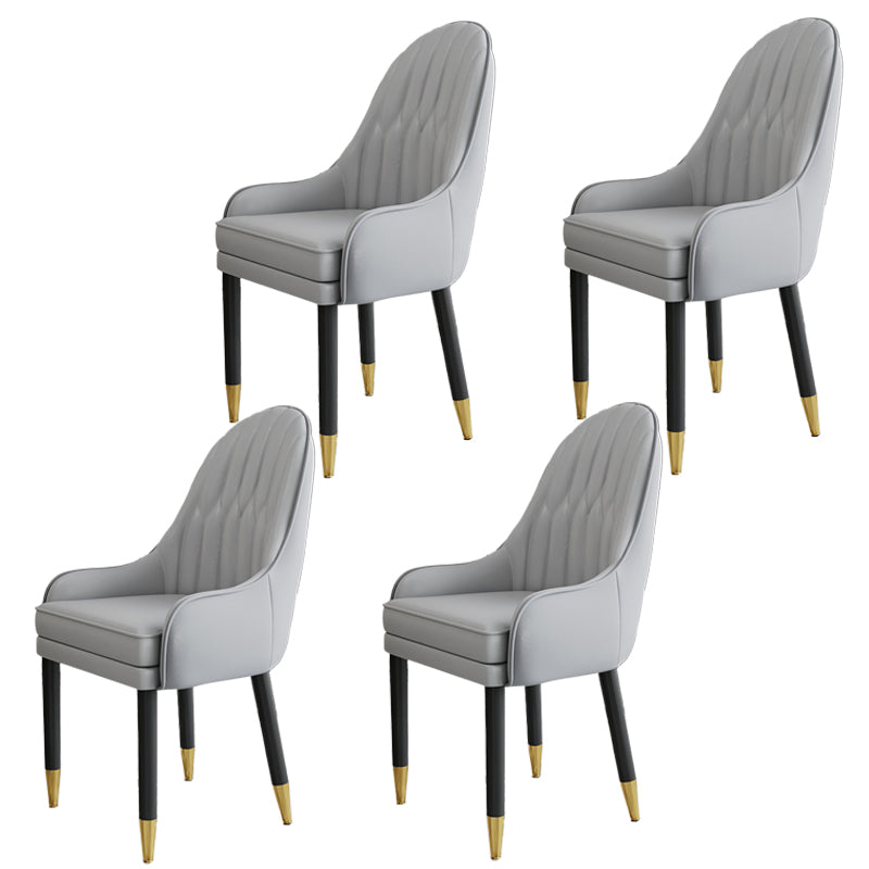 Chaises en métal de style scandinave, ensemble de chaises de cuisine et de salle à manger avec bras à dossier solide