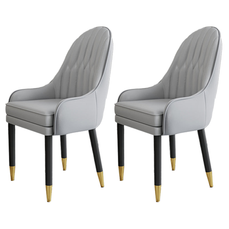 Chaises en métal de style scandinave, ensemble de chaises de cuisine et de salle à manger avec bras à dossier solide