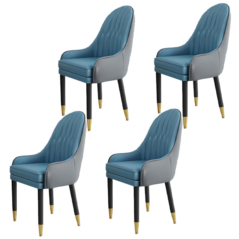 Chaises en métal de style scandinave, ensemble de chaises de cuisine et de salle à manger avec bras à dossier solide