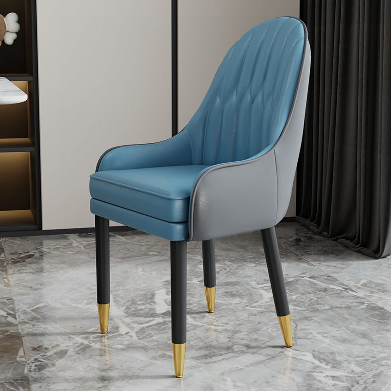 Chaises en métal de style scandinave, ensemble de chaises de cuisine et de salle à manger avec bras à dossier solide