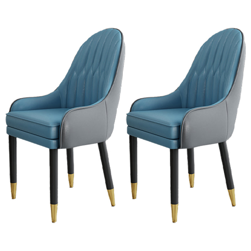 Chaises en métal de style scandinave, ensemble de chaises de cuisine et de salle à manger avec bras à dossier solide
