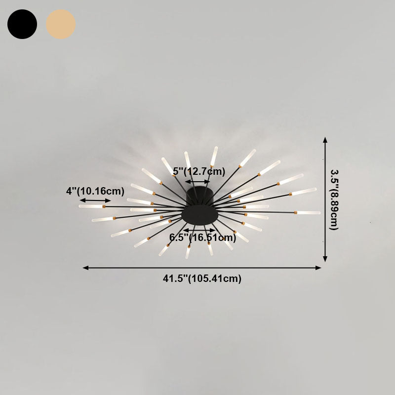 Simplicity Flush Mount Light Sputnik LED Ceiling Light Fixtures for Living Room