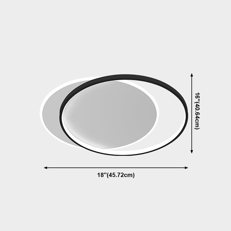 Double Ring LED Ceiling Light Fixtures Modern Flush Mount Light for Living Room